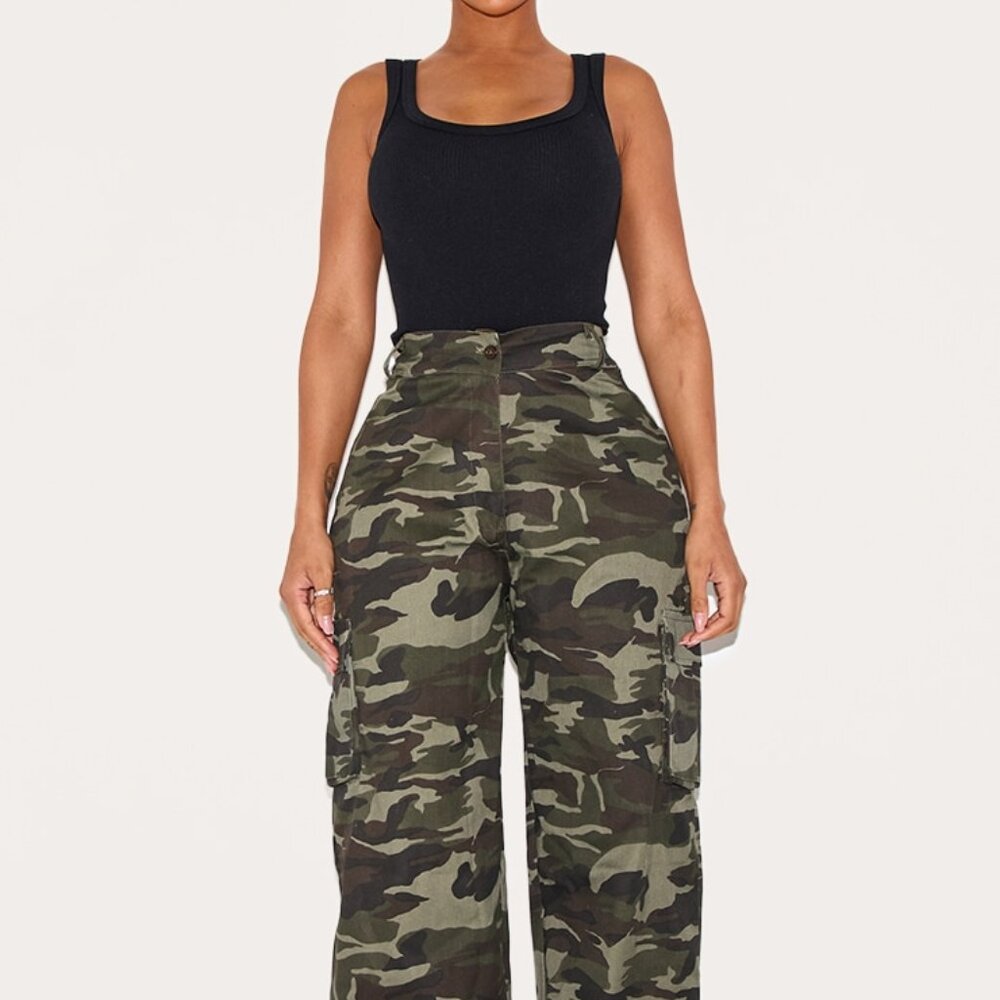 WIDE LEG CARGO PANTS